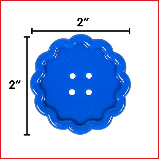 edxeducation Large Buttons - Mini Jar Set of 60 - Lacing Activity - Sensory and Fine Motor Skill Development - Math Manipulative for Kids