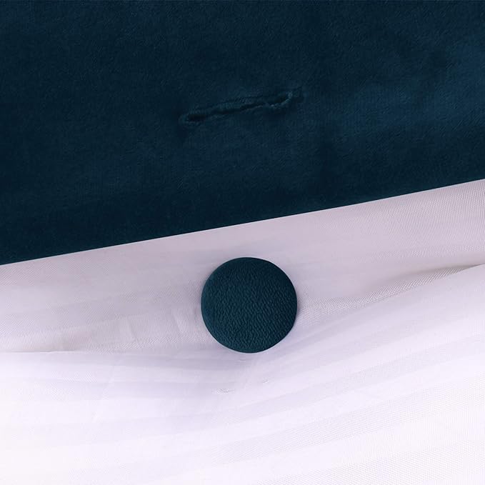 Bed Wedge Pillow for Headboard Small Bolster Pillow Reading Pillows for Sitting Up in Bed Adult, Triangular Backrest Cushion Book Pillows for Daybed Couch Support Upholstered Darkblue