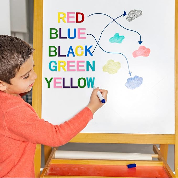 Craftstory Kids Felt-Alphabet Letters for Toddlers Preschool with 78 Pieces ABC Upper Case Letters for Crafts Kits, Montessori Teacher Aide