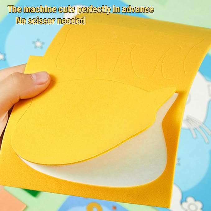 3D EVA Foam Stickers for Toddlers 12PCS Sticky Foam DIY Craft Preschool Art Class Drawing Sticker Puzzle Art Kit for Kids Boys Girls (Dinosaurs)