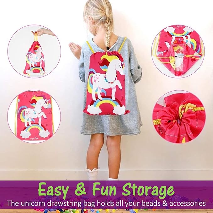 Happytime Friendship Bracelet Making Kit for Girls Birthday Gift Toy, Gir DIY Jewelry Making Kit Arts and Crafts for Kids, Fashion Fun Necklace Ring Bracelet Set