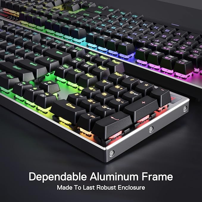 Redragon K556 PRO Upgraded Wireless RGB Gaming Keyboard, BT/2.4Ghz Tri-Mode Aluminum Mechanical Keyboard w/No-Lag Connection, Hot-Swap Linear Quiet Red Switch