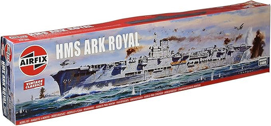 Airfix Ship Model Kit Vintage Classics - A04208V HMS Ark Royal, Plastic Watercraft Model Kits for Adults & Kids Ages 8+, Skill Level 3, 1:600 Scale WW2 Warship Models, Miniature Battleship Navy Gifts