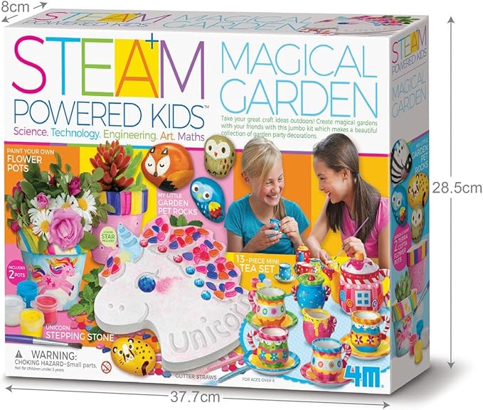 4M 405543 STEAM Powered Create Magical Jumbo Kit | Garden Decorations | Kids Ages 8+ | STEM Activity