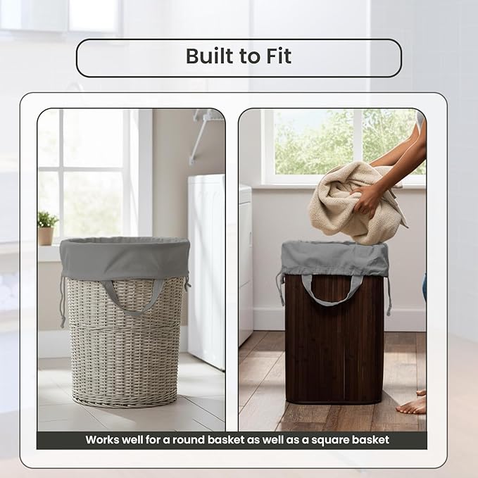 LFH Home Cotton Canvas Extra Large Laundry Bag with Handle, Heavy Duty Drawstring Closure Washable Laundry Bags, School Travel, Home, Hotel, College Dorm, Organizer Sack, Toys 28x36-Grey Thanks Giving