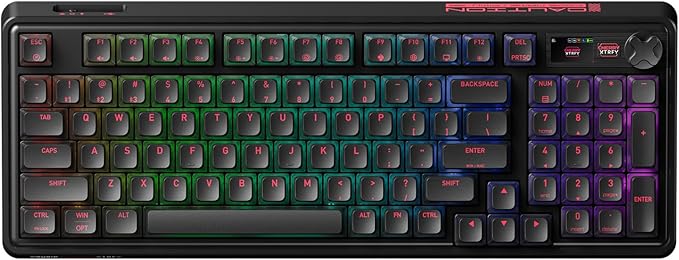 PIXIU 98 Mechanical Gaming Keyboard with Knob, Cherry MX2A Brown Switches, 8K Hz Polling, Tri-Mode Gasket Key-Board for PC/Mac/Laptop, Hot Swappable, PBT, RGB Backlit, 95 Keys