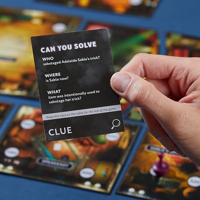 Clue Escape: The Illusionist’s Club Board Game | Escape Room Family Game | 1-Time Solve Mystery | Ages 10+ | 1-6 Players | Difficulty 4 | 90 - 120 Mins.