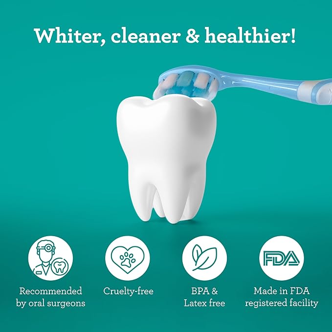 GuruNanda Butter on Gums Xtra Clean Toothbrush with Brush Cap, Soft Bristles for Sensitive Gums, Soft Toothbrush for Kids & Adults, 1ct