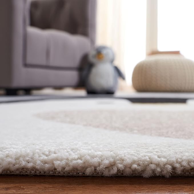 SAFAVIEH Carousel Kids Collection Runner Rug - 2' x 8', Light Grey & Black, Non-Shedding & Easy Care, Ideal for High Traffic Areas for Boys & Girls in Playroom, Nursery, Bedroom (CRK132F)