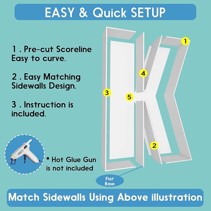 2FT Letter K Mosaic Balloon Frame Letter DIY Fillable Letters Kit for Birthday Party Wedding Backdrop Decor