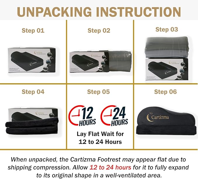 Ergonomic Foot Rest Under Desk - Non-Slip, Adjustable, Washable Covers for Pain Relief - Office, Home & Travel (Grey)