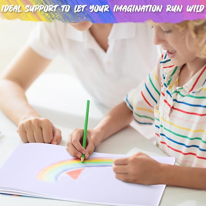 Fulmoon 3 Pcs Sketch Pad for Kids Drawing Pad 20 Sheets Coloring Pad 9" x 12" Drawing Paper Pad Sketch Book Back to School Art Supplies for Crayons Charcoal Pencil Watercolor Pencil Colored Pencils