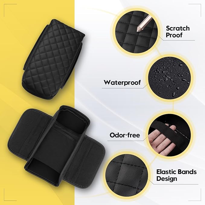 FIILINES Center Console Cover for Chevrolet/Chevy Trax 2024-2026, with Side & Hidden Pockets Armrest Cover Pad Cushion Protector Trax Accessories Armrest Cover Anti-Scratch