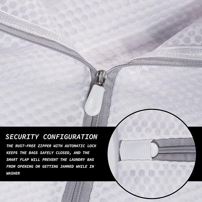 SUERIV Extra Large Honeycomb Mesh Laundry Bag125gsm Net Fabric Durable and Reusable Delicate Wash Bag,Travel Organization Bag for Lingerie,Clothes,Jeans,Bath Towel,Sock (3 Large)