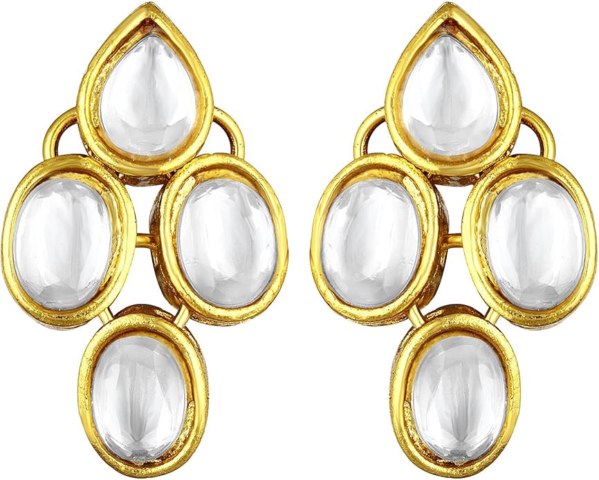 Aheli Indian Traditional Faux Kundan Long Necklace Jewelry Set with Earrings Gift for Women