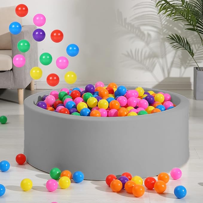 Ball Pit Balls Plastic Balls for Ball Pit Phathalate Free BPA Free Plastic Balls 100pcs 2.2" Set for Toddlers for Play Tent Tunnel