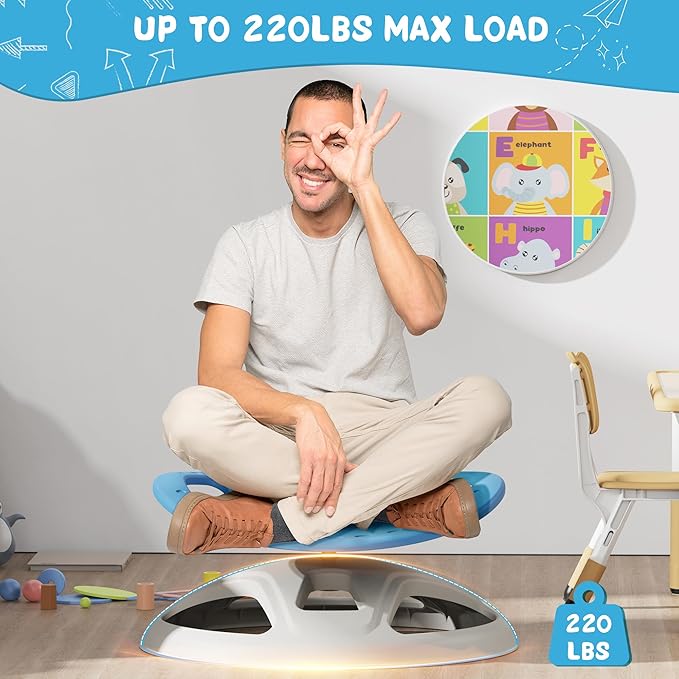 Brelley Sensory Spinning Chair for Kids, Autistic Kids Swivel Chair, Sensory Activity Toy for Toddlers, Physical Coordination Training Indoor & Outdoor Autism Sensory Products