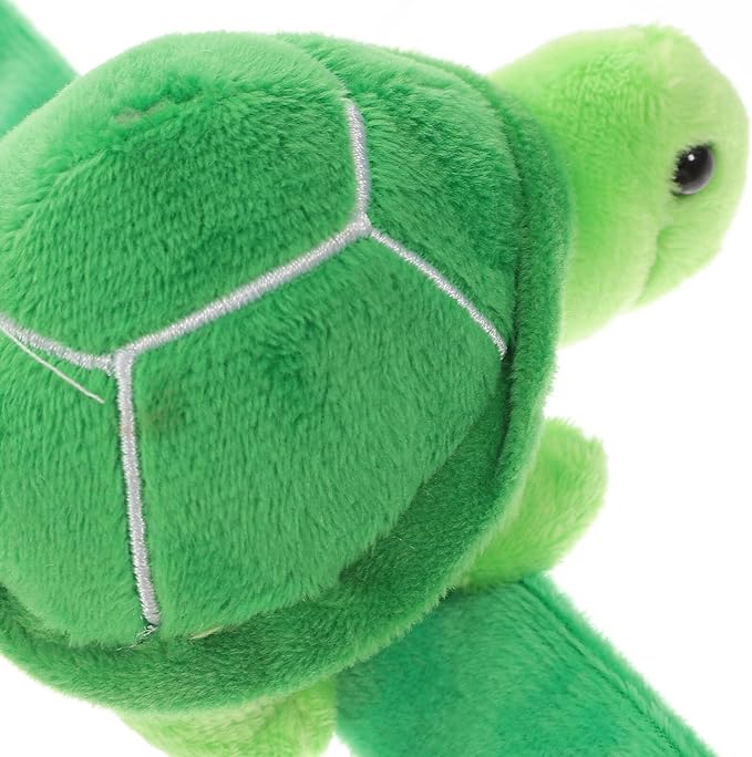 Kisangel 1pc Animals Slap Bracelet Turtle Slap Bracelet Stuffed Animal Slap Bracelets Huggers Turtle Party Favors(Green)