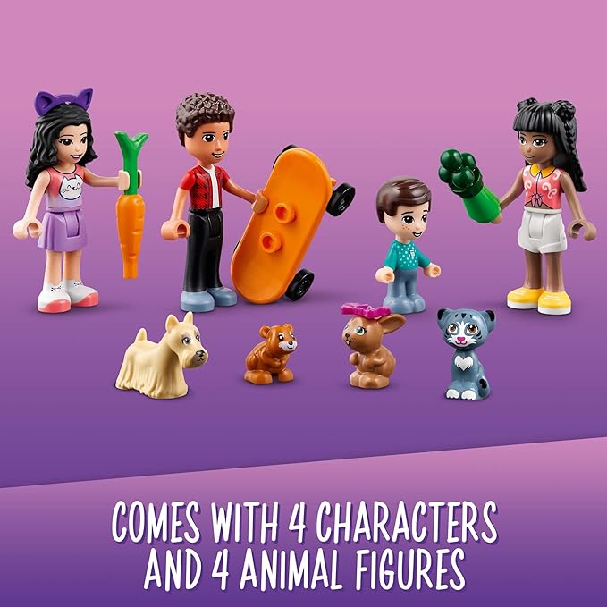 LEGO Friends Pet Day-Care Center 41718 Animal Set, Heartlake City Toy, Birthday Gifts for Kids, Girls and Boys 7 Plus Years Old, with Doggy Figure & 3 Mini Dolls