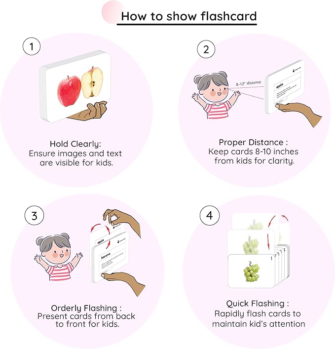 hungry brain Flash Cards for Toddlers, 24 Domestic Animals Flashcards, Double-Sided, Montessori, Educational, Kindergarten - Preschool Learning Activities, Gifts for Kids, 1, 2, 3, 4 Years Babies
