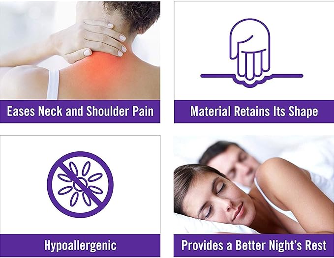 DMI Body Pillow, Side Sleeper Pillow and Pregnancy Pillow with Contoured Support to Eliminate Neck, Back, Hip, Joint Pain and Sciatica Relief with Removable Washable Cover, Firm, U Shape Neck Pillow