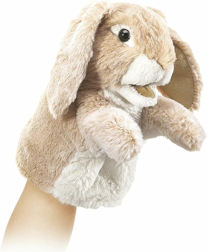 Folkmanis Little Lop Rabbit Hand Puppet White