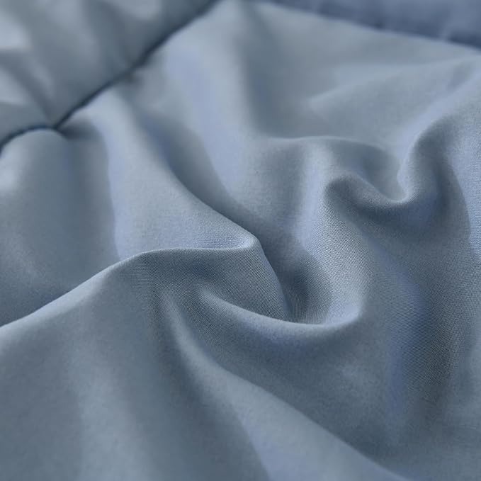 Cottolester Boho Comforter Set Queen Size Light Blue Comforter Set 8 Piece Bed in a Bag Paisley Floral Bedding Sets All Season