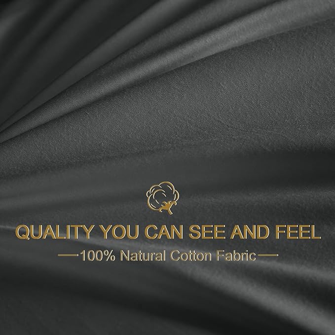 Goose Down Body Pillows for Adults, Large Body Pillow for Side Sleeper, Hugging Feather Body Pillow Insert, Cooling Full Length Long Pillow for Bed with 100% Organic Cotton Shell, Black 20"x54"