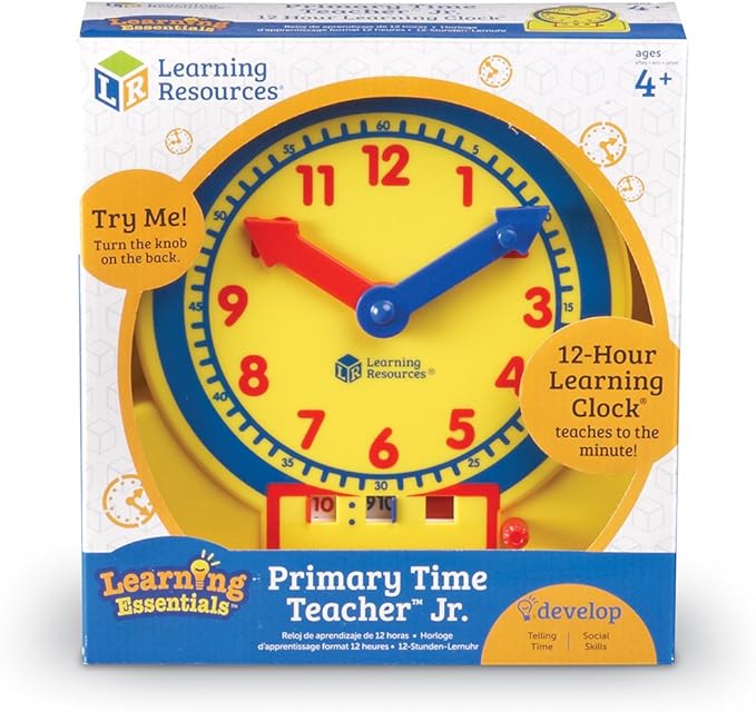 Learning Resources (LER2994) Primary Time Teacher Jr. 12 Hour, Multicolor, Multi-color