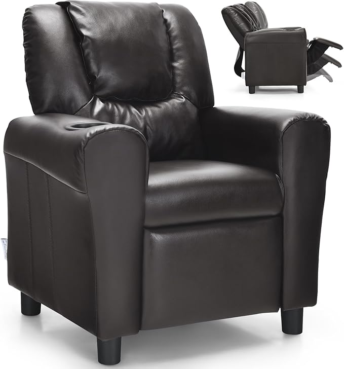 Charles Kids Recliner Chair, Coffee