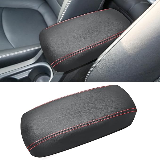 SUNBREATH Compatible with Center Console Armrest Cover for Toyota Corolla 2020 2021 2022 2023 2024 Leather Arm Rest Storage Box Lids Cushion Protector Pad