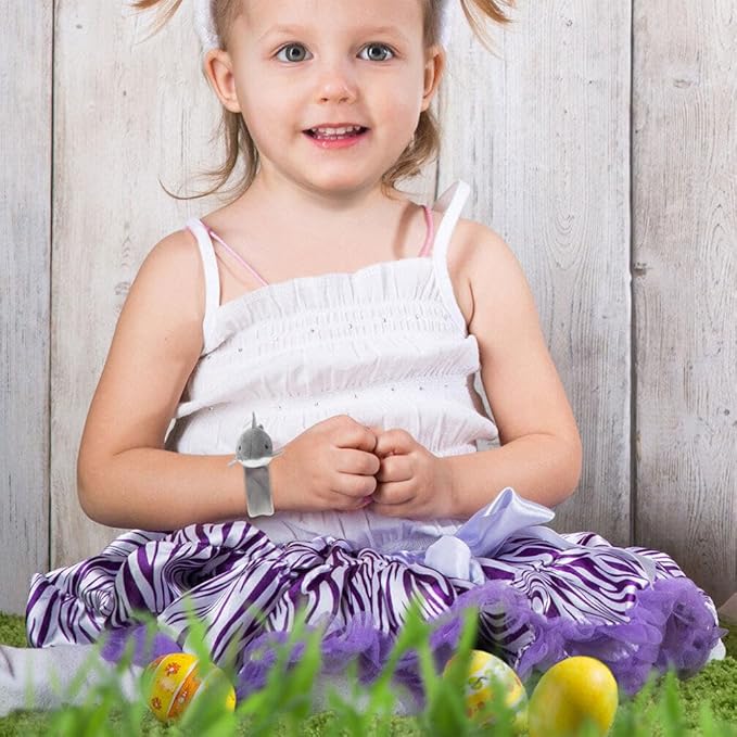 Abaodam Shark Slap Bracelet Animal Slap Bracelet Plush Stuffed Animal Hugger Snap Wrist Band Toy for Kids Birthday Party