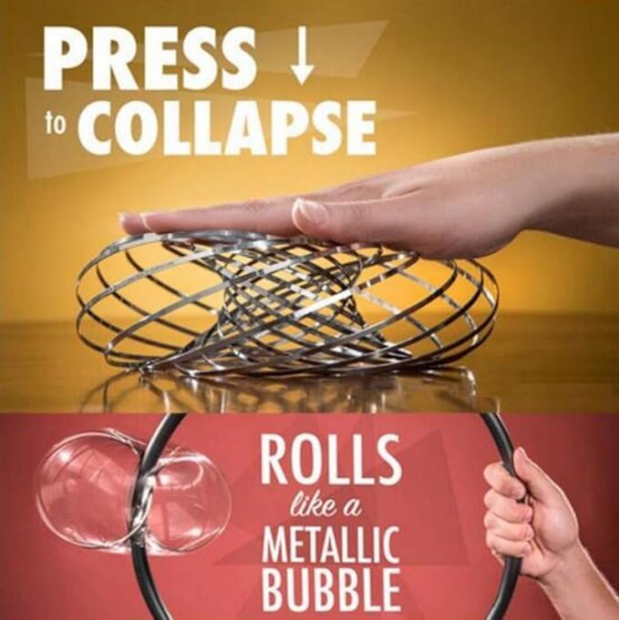 Flow Ring Kinetic 3D Spring Toy DE Kinetic Educational Magic Spring Toy for Kids and Adults Creative Gift(Color)