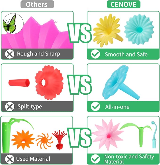 CENOVE Toddler Toys for 3 4 5 6 Years Old Boys Girls,Upgrade DIY Building Blocks Stacking Toys,STEM Educational Kids Toys Brain Development Preschool Kindergarten Toy with Storage Box