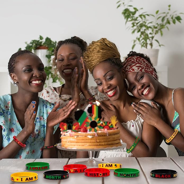 Black History Month Silicone Bracelets February Bracelets Black History Month Wristbands Black Freedom Day Bracelets Black History Month Gifts Stuffers for Adults