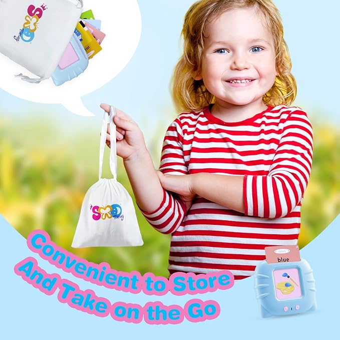 Toddler Toys for Ages 2-4,Pocket Speech for Toddlers,Autism Sensory Toys for Autistic Children,224 Sight Words Talking Flash Cards Gifts for 1 2 3 4 5 Year Old