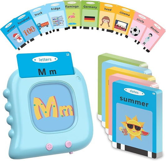 Talking Flash Cards for Toddlers 1-3, ABC Learning Toddler Toys with 384 Sight Words, Autism Sensory Toys for Autistic Children, Montessori Toys Pocket Speech Educational Learning Interactive
