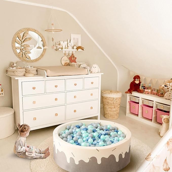 GOGOSO Ball Pit Balls,Plastics Balls for Ball Pit, Stars Hearts Shape for PastelBall for Toddlers Kids