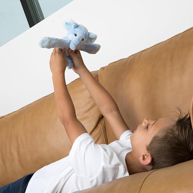 Hug Babies Cute Mini Plush Stuffed Animal Bracelet for Kids | Soft & Cuddly Portable Comfort Adorable On-The-Go Companion for Travel School & Adventures Ages 2+ (Emory The Elephant)