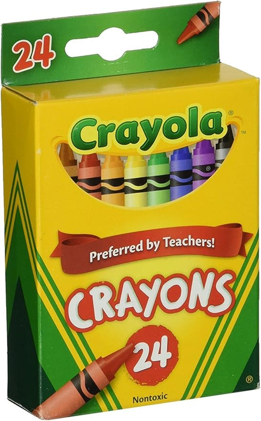 Crayola 24 Count Box of Crayons Non-Toxic Color Coloring School Supplies (9 Packs)