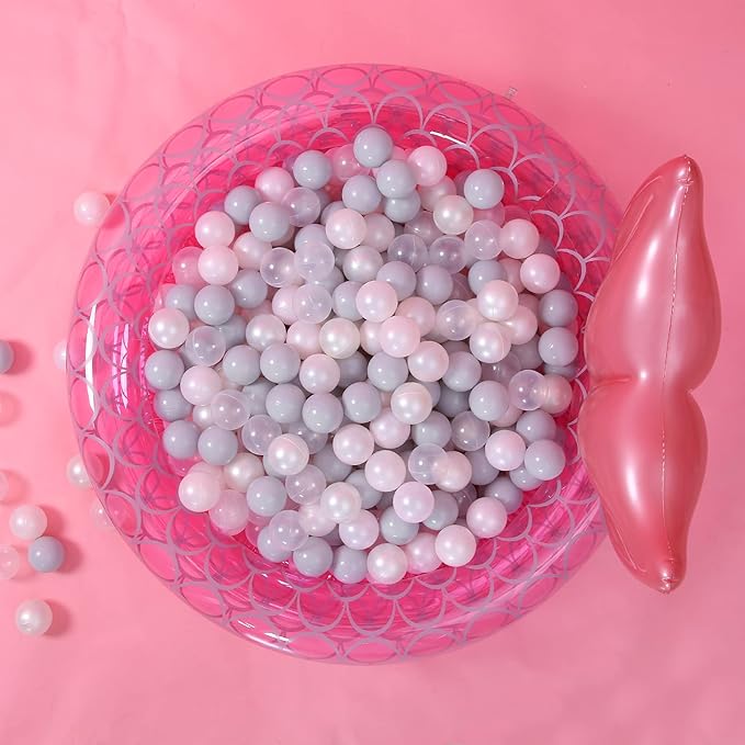 GOGOSO Ball Pit Balls for Toddles, Kids Plastic Balls for BallPit, Pool, Baby Party Accessories, Birthday Decoration 50 100 200 500 1000