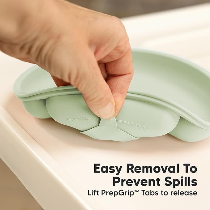 KeaBabies Suction Plates for Baby, Toddler - 3-Pack 100% Silicone Toddler Plates, Divided Baby Plates with Suction, Silicone Plates for Baby, Kids, BPA-Free, Microwave, Dishwasher Safe (Mellow)