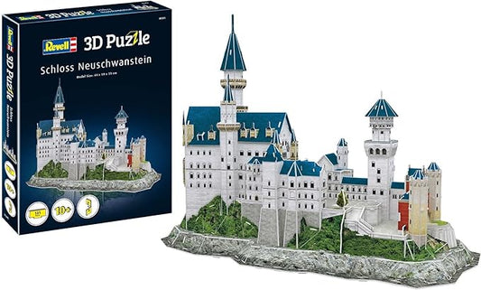 Revell Schloss Neuschwanstein 3D Puzzle Building Crafts for Adults and Kids Ages 10 Years and up - 121 Pieces