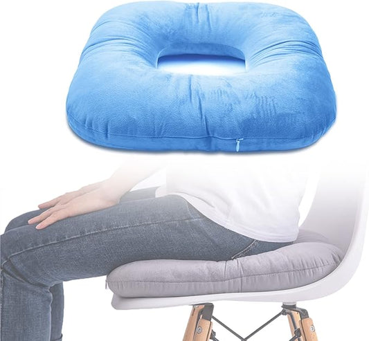 Donut Pillow for Tailbone Pain Relief, Wheelchair Cushion for Hemorrhoids and Bed Sores, Pregnancy, Donut Pillow Suitable for Office, Long Travel, Car and Home Sofa