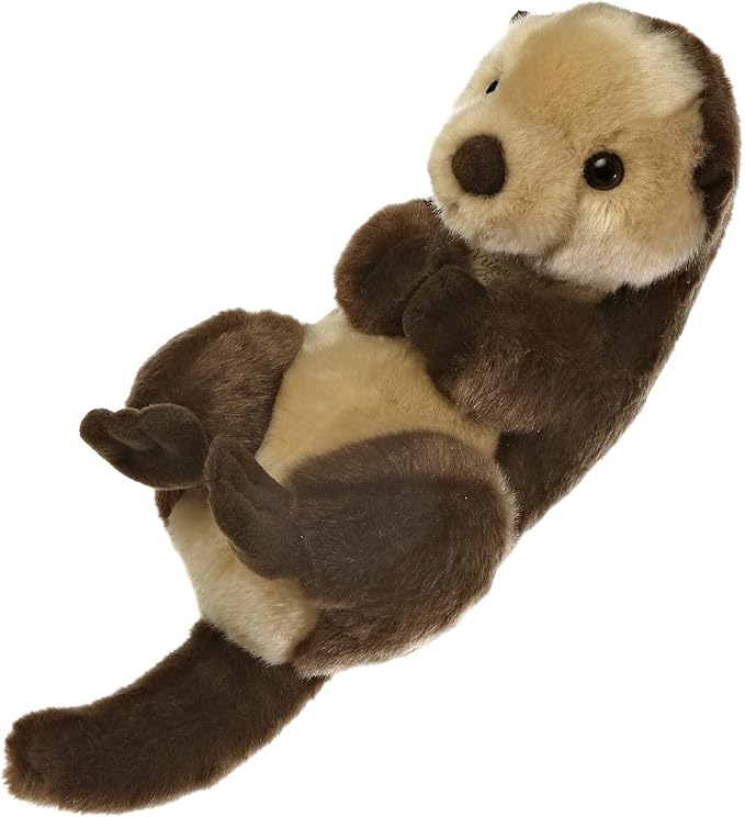 Aurora® Realistic Miyoni® Sea Otter Stuffed Animal - Lifelike Detail - Cherished Companionship - Brown 10 Inches