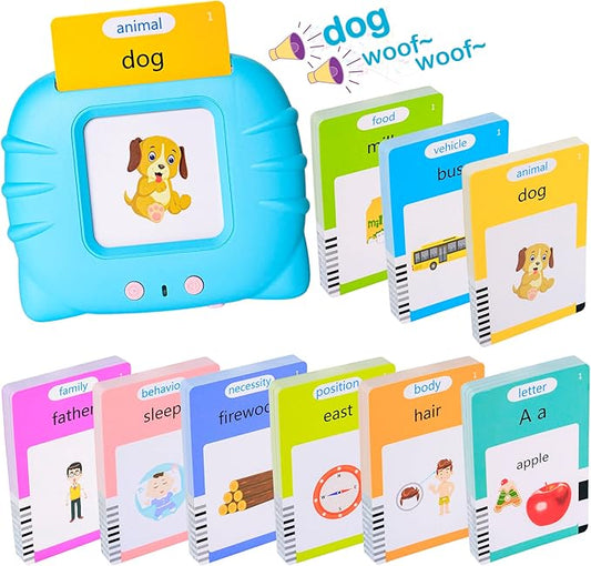 510 Talking Flash Cards for Kids 2-4 - Pocket Speech Therapy Toys for Autism, Montessori Learning