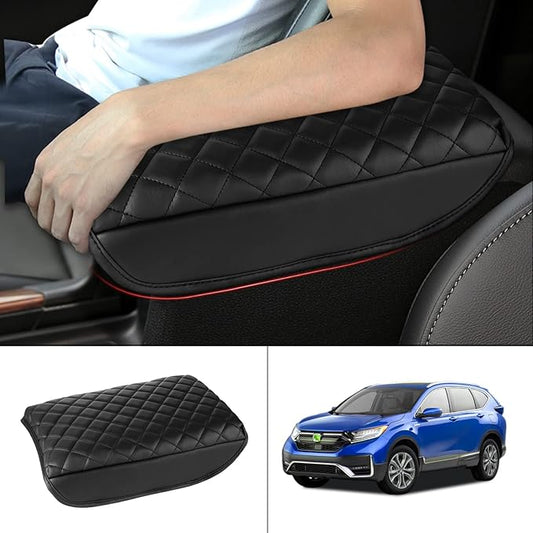 FIILINES Center Console Cover for Honda CR-V 2017-2022, Armrest Cover Pad Cushion Protector CRV Accessories Armrest Cover Middle Console Box Lid Cover Protector Anti-Scratch Black
