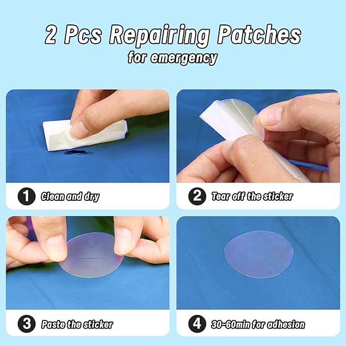 EULANT Inflatable Seat Cushion Lightweight Compact Stadium Seat Pad Camping Travel Air Seat Cushion for Airplane Hiking Bleachers Office Home Sports Events(Blue)