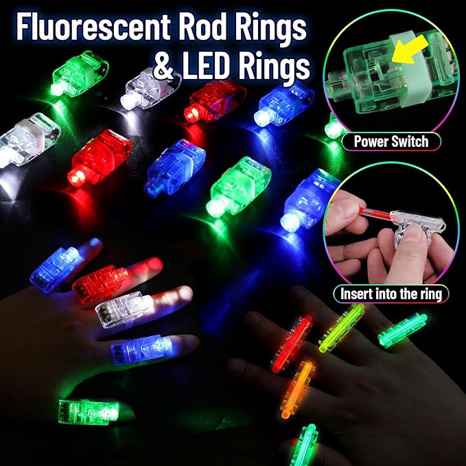 280PCS Glow in the Dark Party Supplies,Glow Party Favors With 100 Glow Sticks Bulk DIY Glow Necklaces Glasses Bracelets Headband Neon Glasses for Adult Kid Birthday Party Supplies Decorations