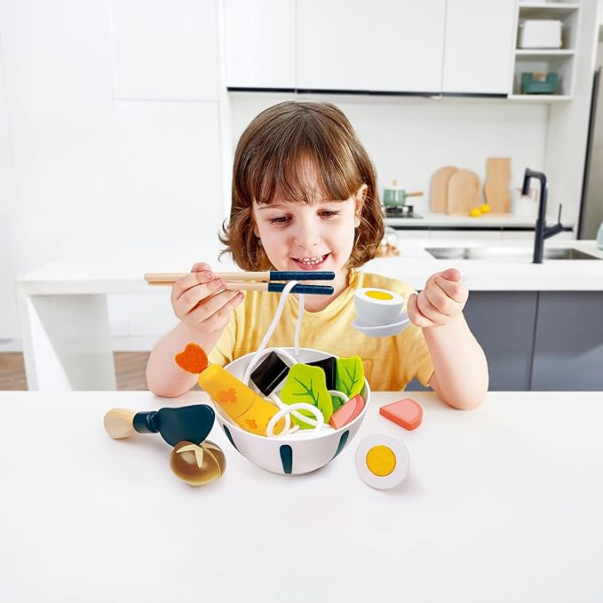 Hape “Slurp-Slurp” Udon Set | Pretend Play Toy Food and Kitchen Playset for Kids, for Children Ages 3+ Years